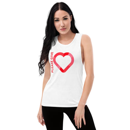 Please Give Love Ladies’ Muscle Tank