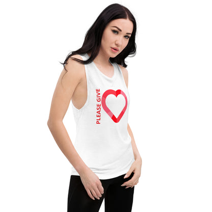 Please Give Love Ladies’ Muscle Tank